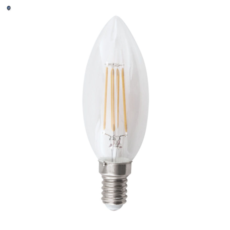 4.5W Dimmable Cool White LED Filament Candle Bulb