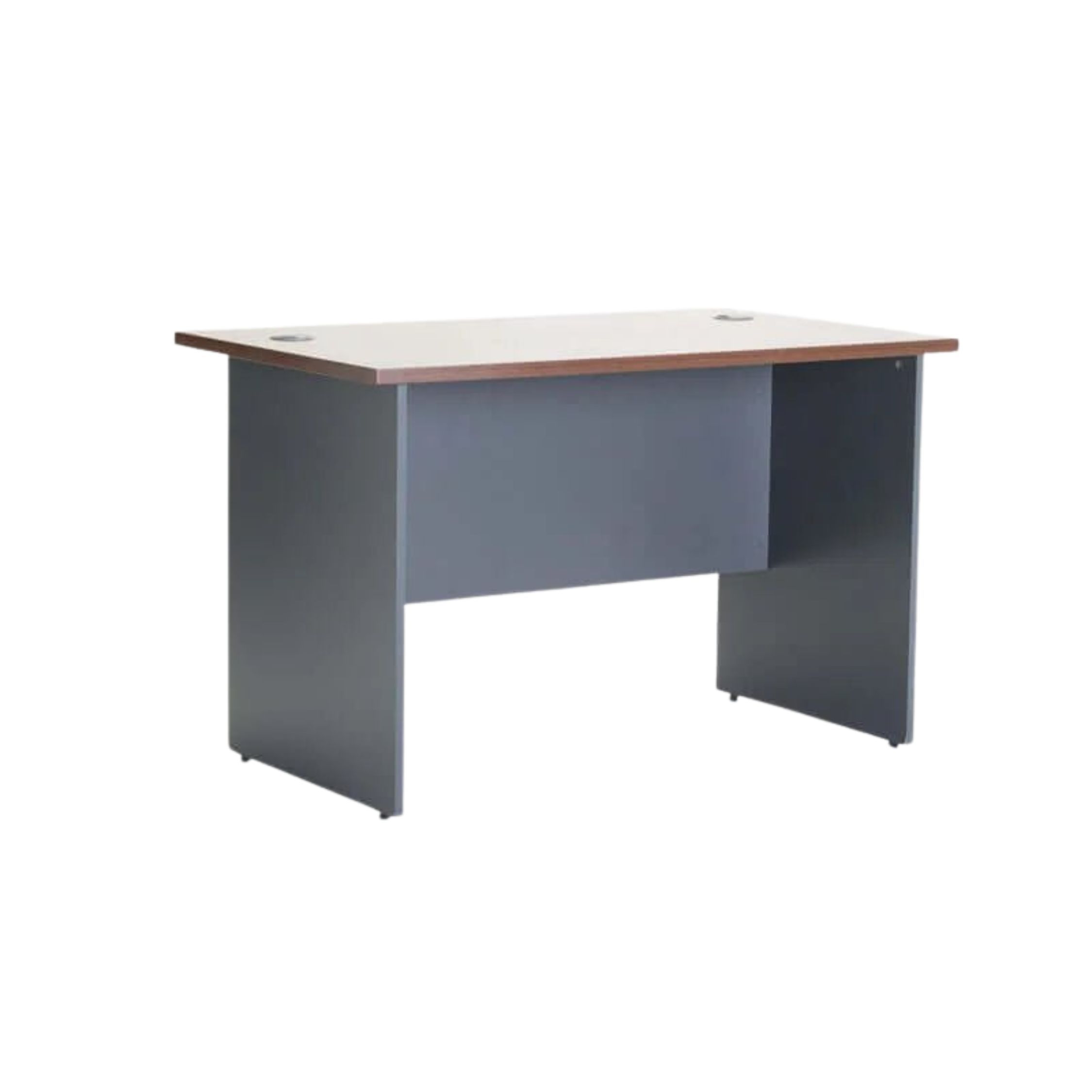 120cm Modern Desk with Melamine Worktop - Walnut