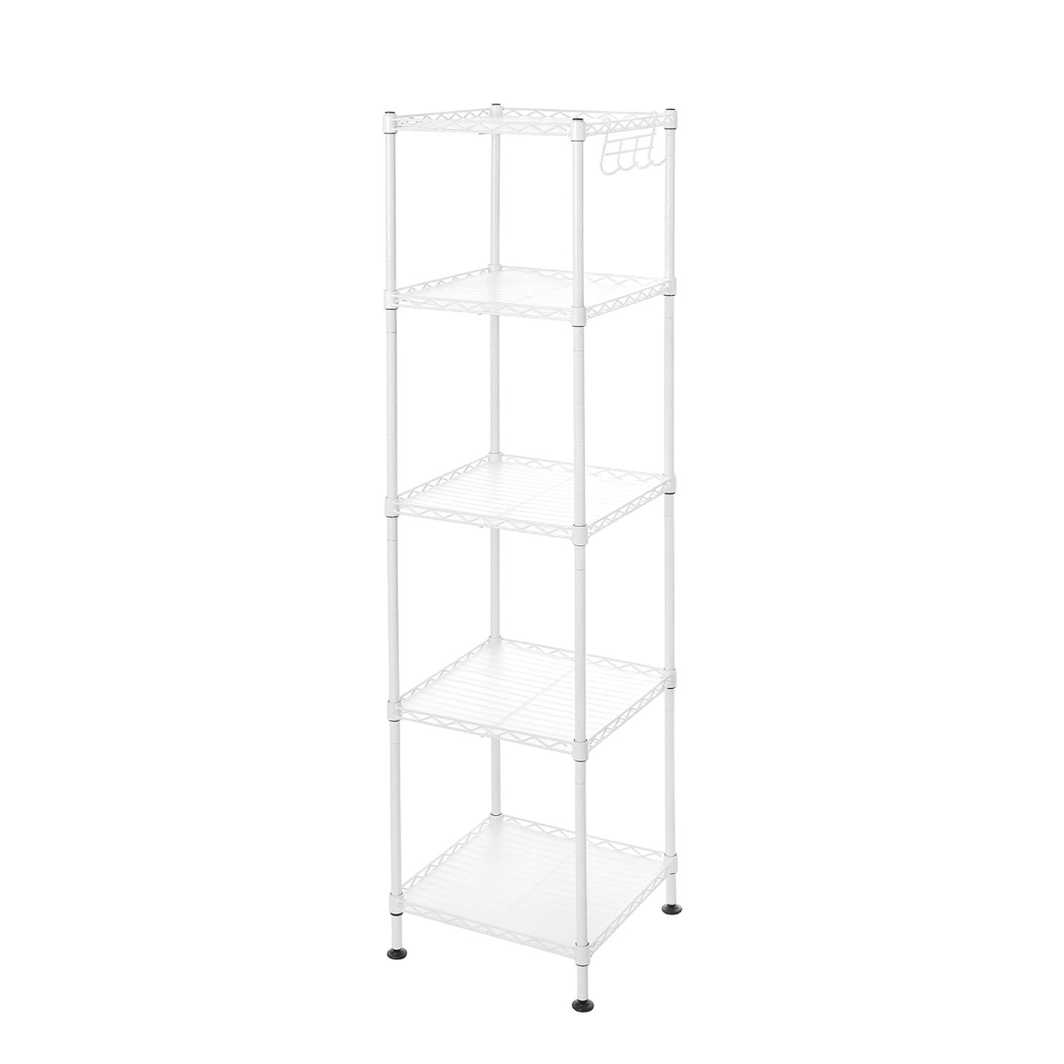 ADJUSTABLE 4-TIER METAL RACK FOR STORAGE