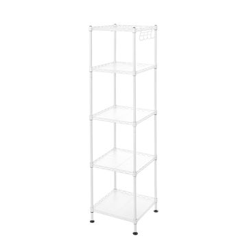 ADJUSTABLE 4-TIER METAL RACK FOR STORAGE