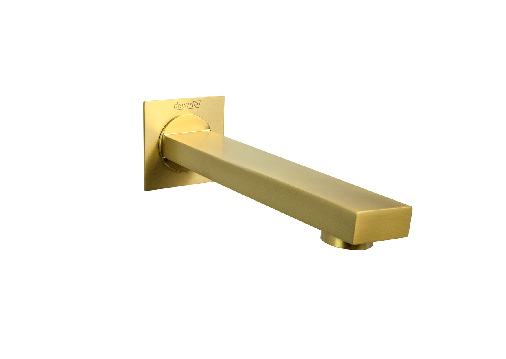Devario Wall Spout Square 35*15*180MM - Brushed Gold