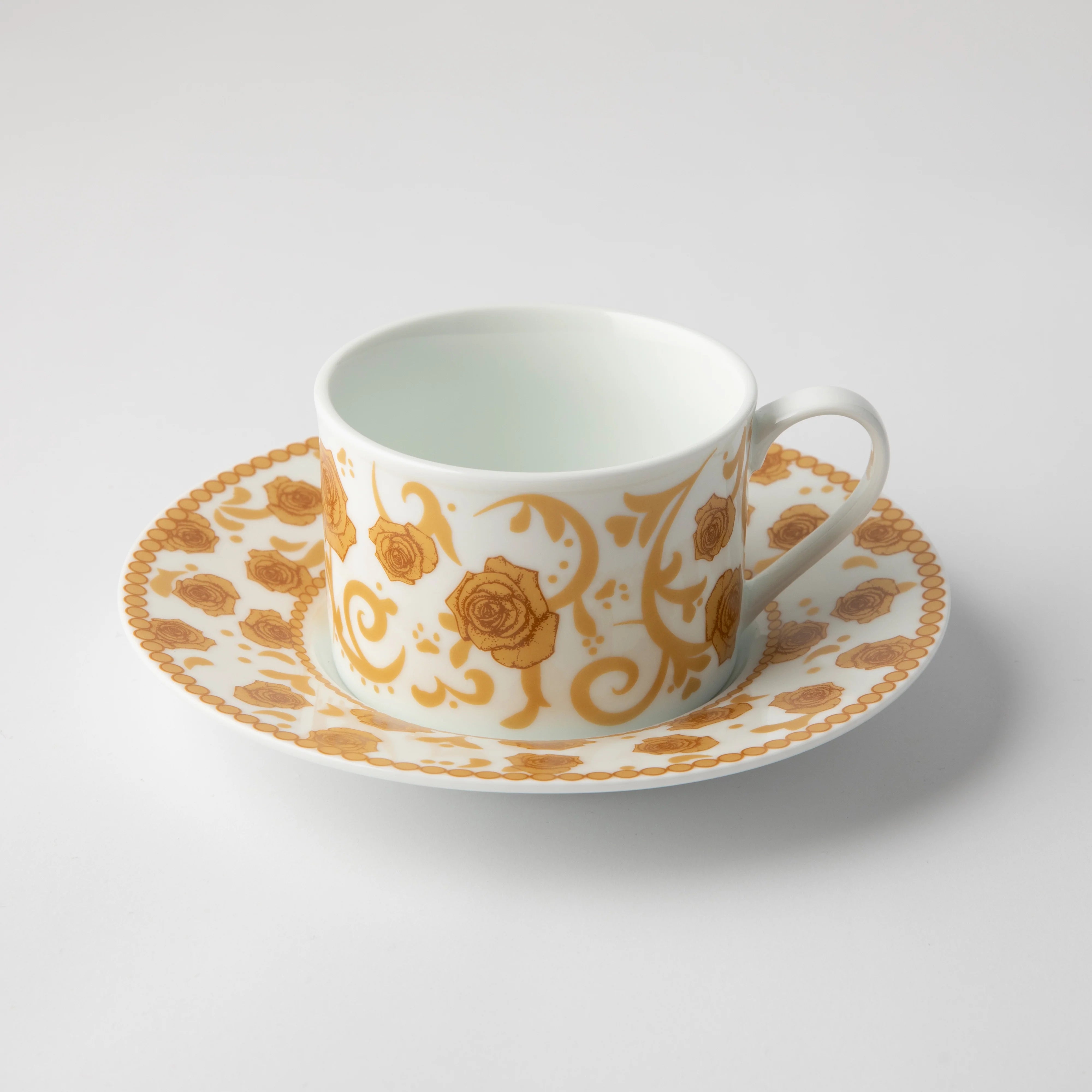 Jenna Clifford - Mica Gold Tea Cup & Saucer Set of 4