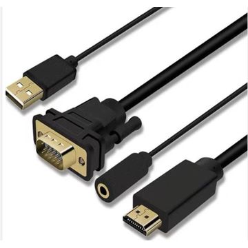 HDMI to VGA cable with integrated audio (female)