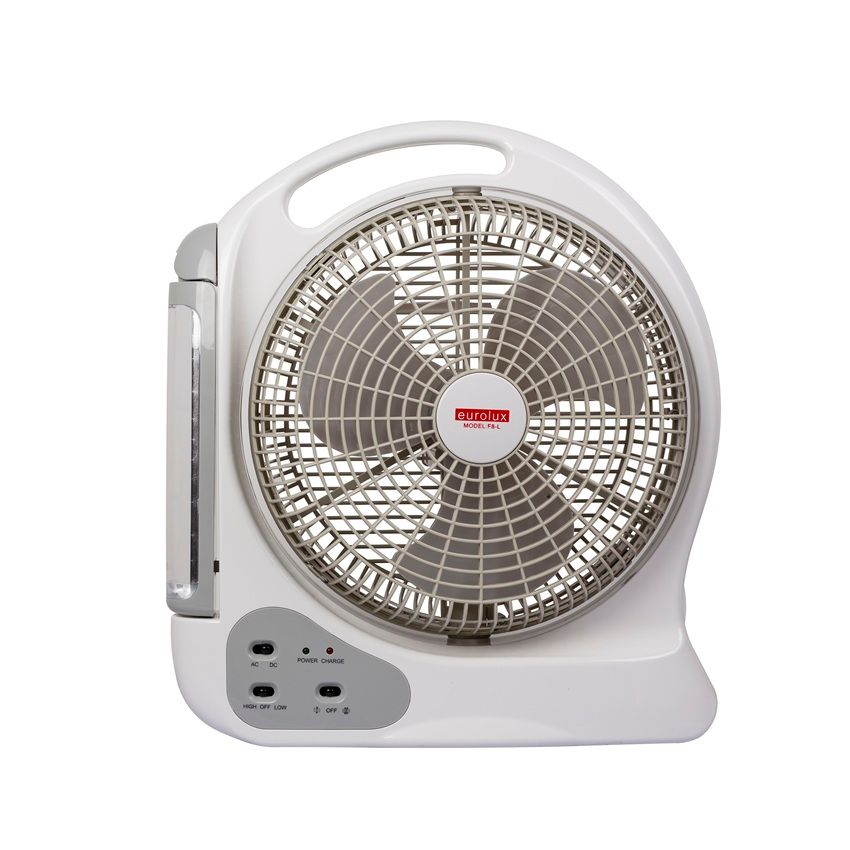 Rechargeable 12 Inch Portable Fan & Led Desk Lamp 6V
