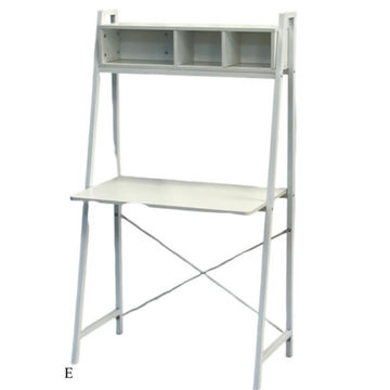 White Ladder-Style Study Desk with Shelves