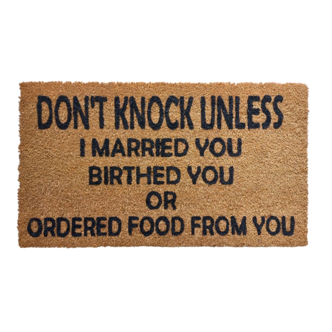 Matnifique Coir Design Doormat - Don’t Knock 700 x 400 x 14mm