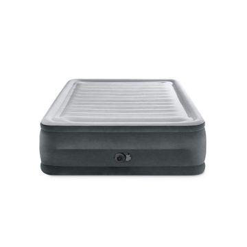 Premium Raised Air Mattress, Double Size, Built-in Electric Pump, Grey and Black