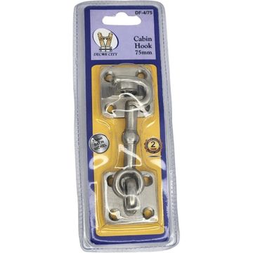 Cabin Hook - 75mm - Satin Chrome