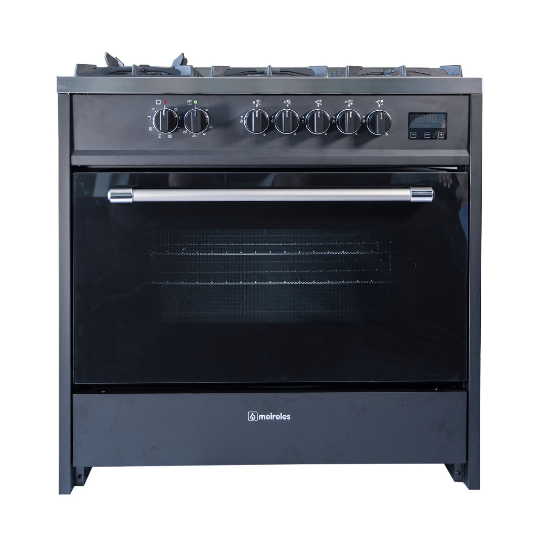 Meireles Freestanding Gas Electric Black Stove E915D1 BL