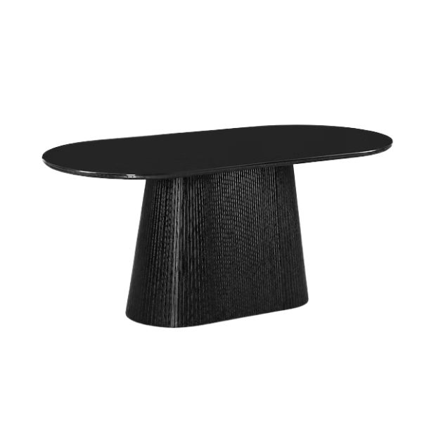 Dome 6 Seater Dining Table Black