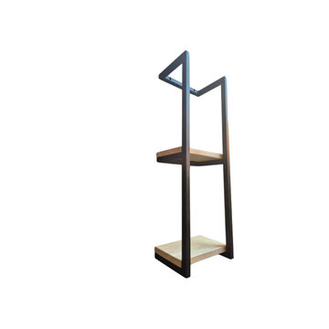 Premium Wall towel holder 700mm with Rubberwood shelves