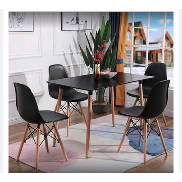 IG Furn- Emma 5pc Wooden Dining Set Black