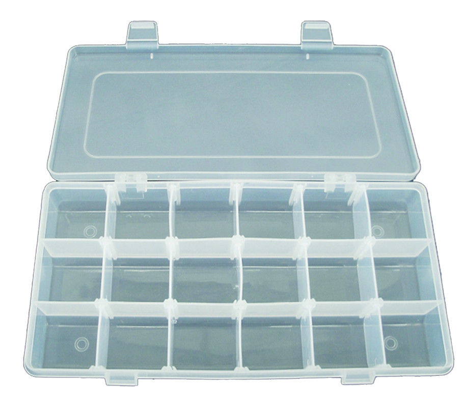 Transparent Storage Case 18 Compartments - size 310 x 200 x 45mm