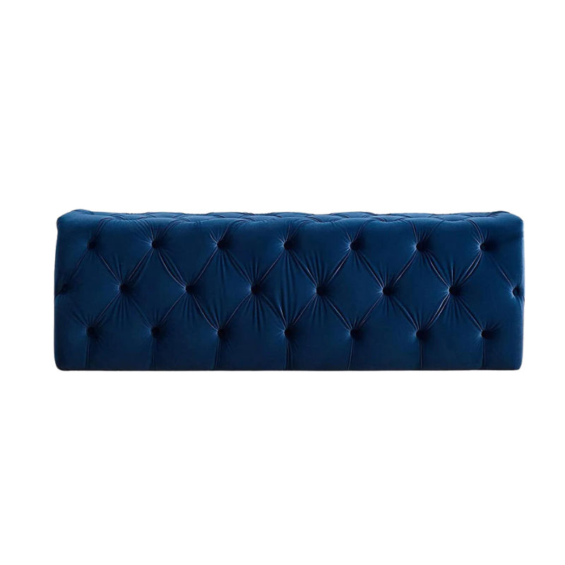 Dia Tufted Rectangle Cocktail Non-Storage Ottoman - Blue