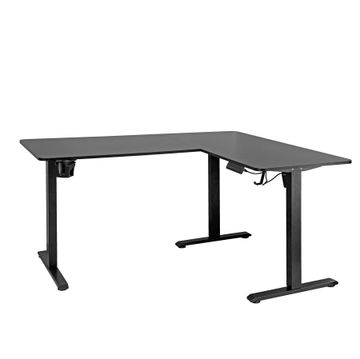 FlexiCorner Height Adjustable Desk - Black - Fine Living