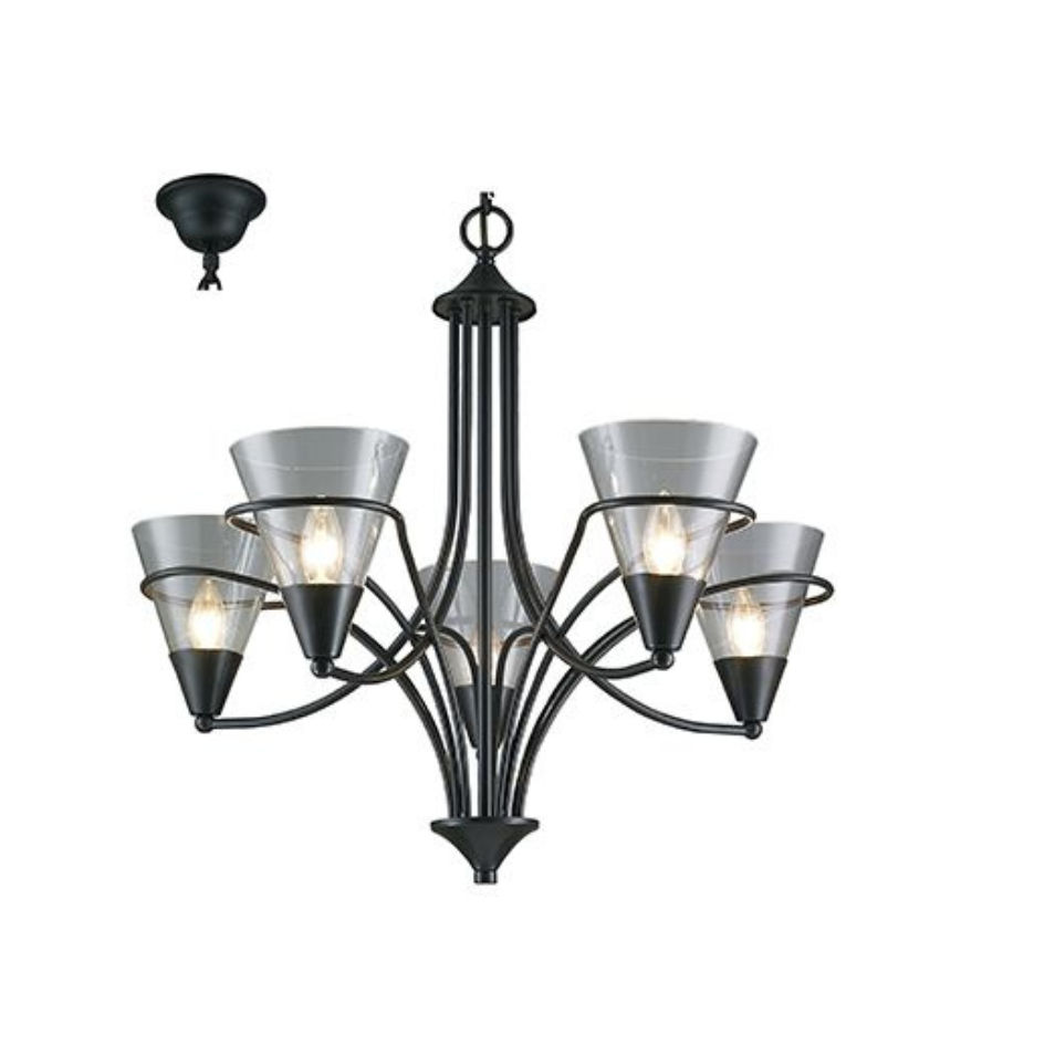 Chandelier Black E14 5x40w