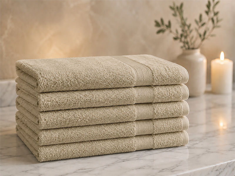 Plush 450GSM 90x150cms Bath Sheets - 05 Pc Pack-Birch