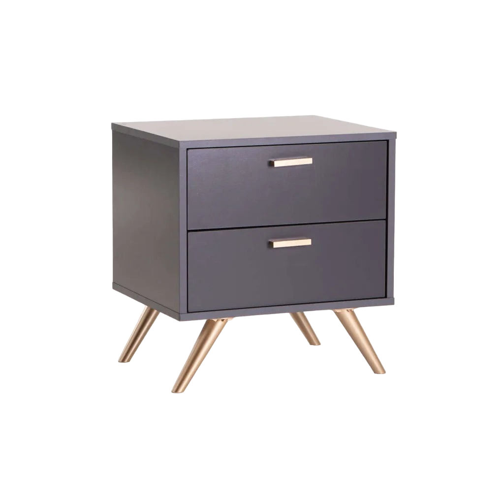 Vividitto - Succotash 2 Drawer Pedestal - Grey