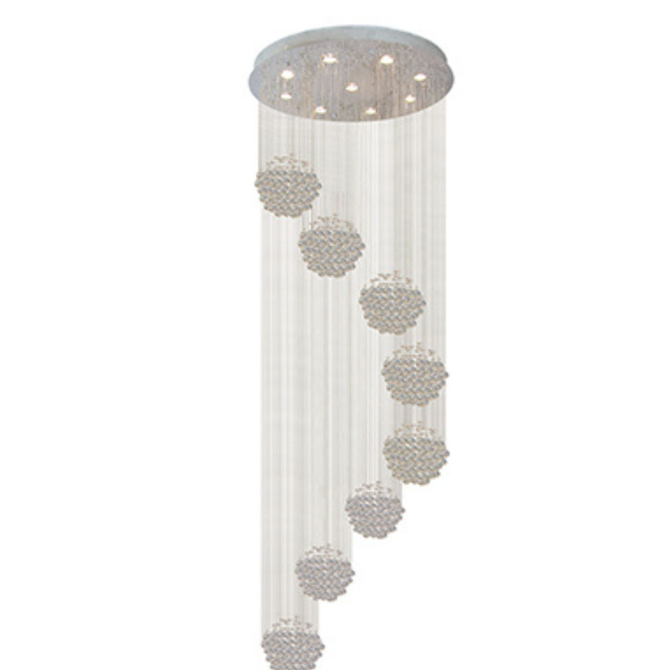 9LT Bell Chandelier Crystal Chrome GU10 9x50w