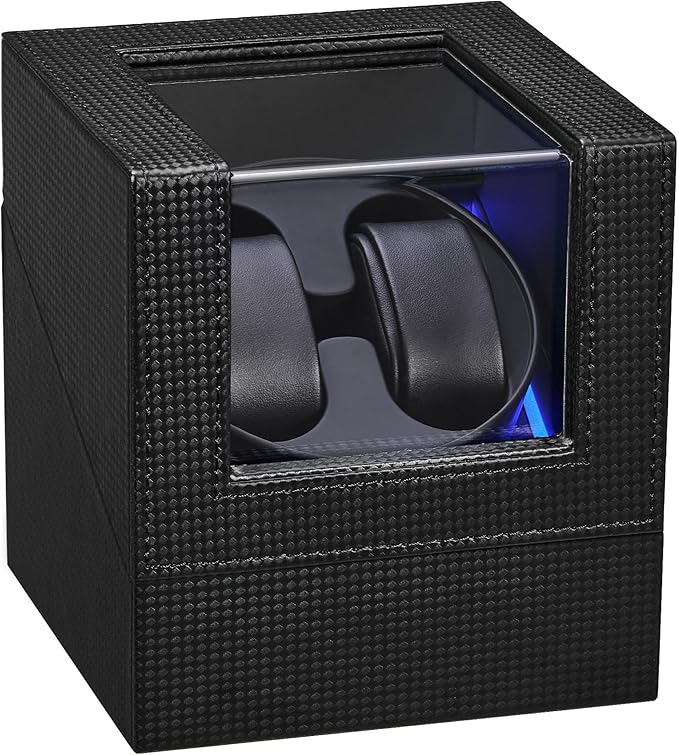Automatic Mechanical Watch Winding Box-black