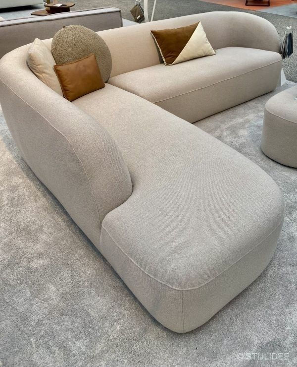 L-Shaped Round arm couch