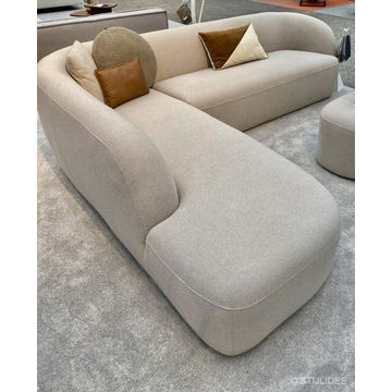 L-Shaped Round arm couch