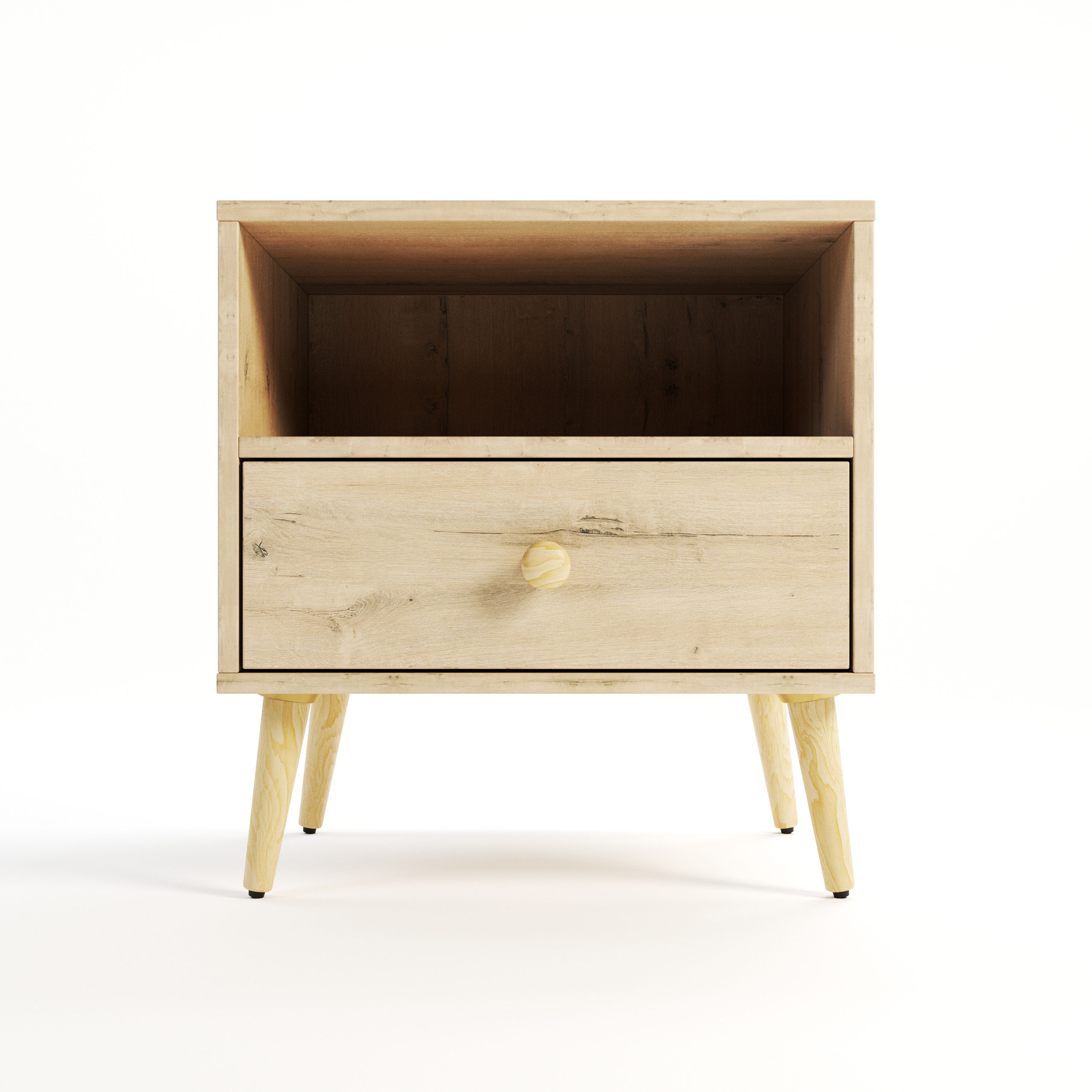 BAM! Scandinavian One Drawer Bedside Table - Brookhil