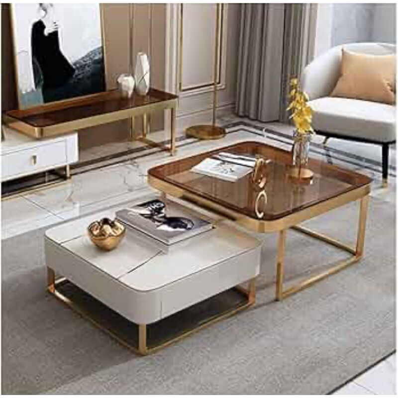 Set of 2 modern nesting coffee table