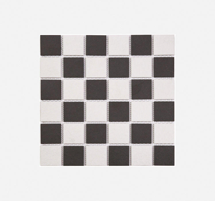 Mosaic Porcelain - Black & White Unglazed - 300x300 (per sheet)