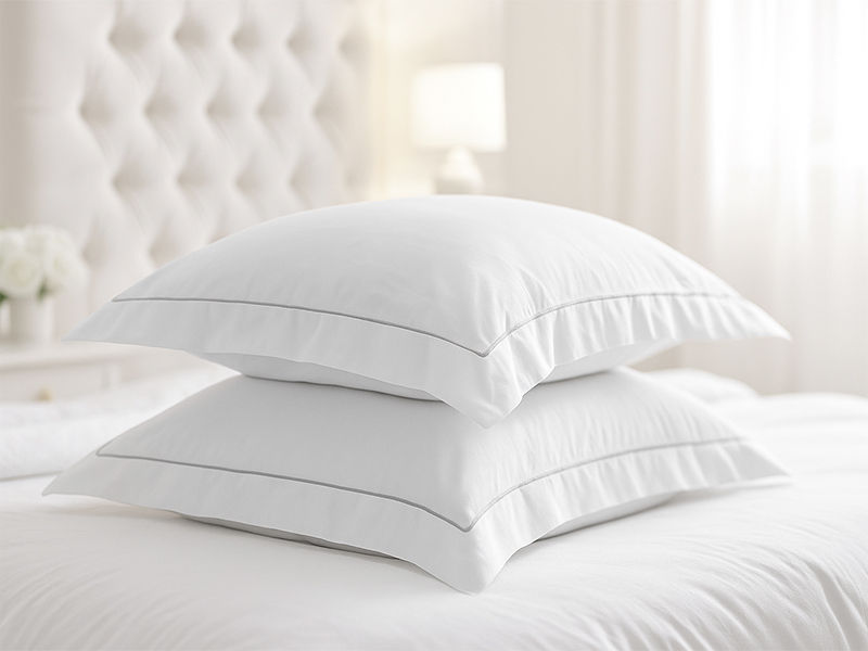 Rey's Fine Linen - Egyptian Collection - Oxford Satin Stitch Pillow Cover - High Rise - Continental (06 Sets)