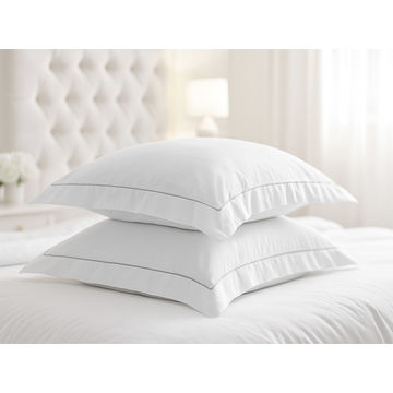 Rey's Fine Linen - Egyptian Collection - Oxford Satin Stitch Pillow Cover - High Rise - Continental (06 Sets)