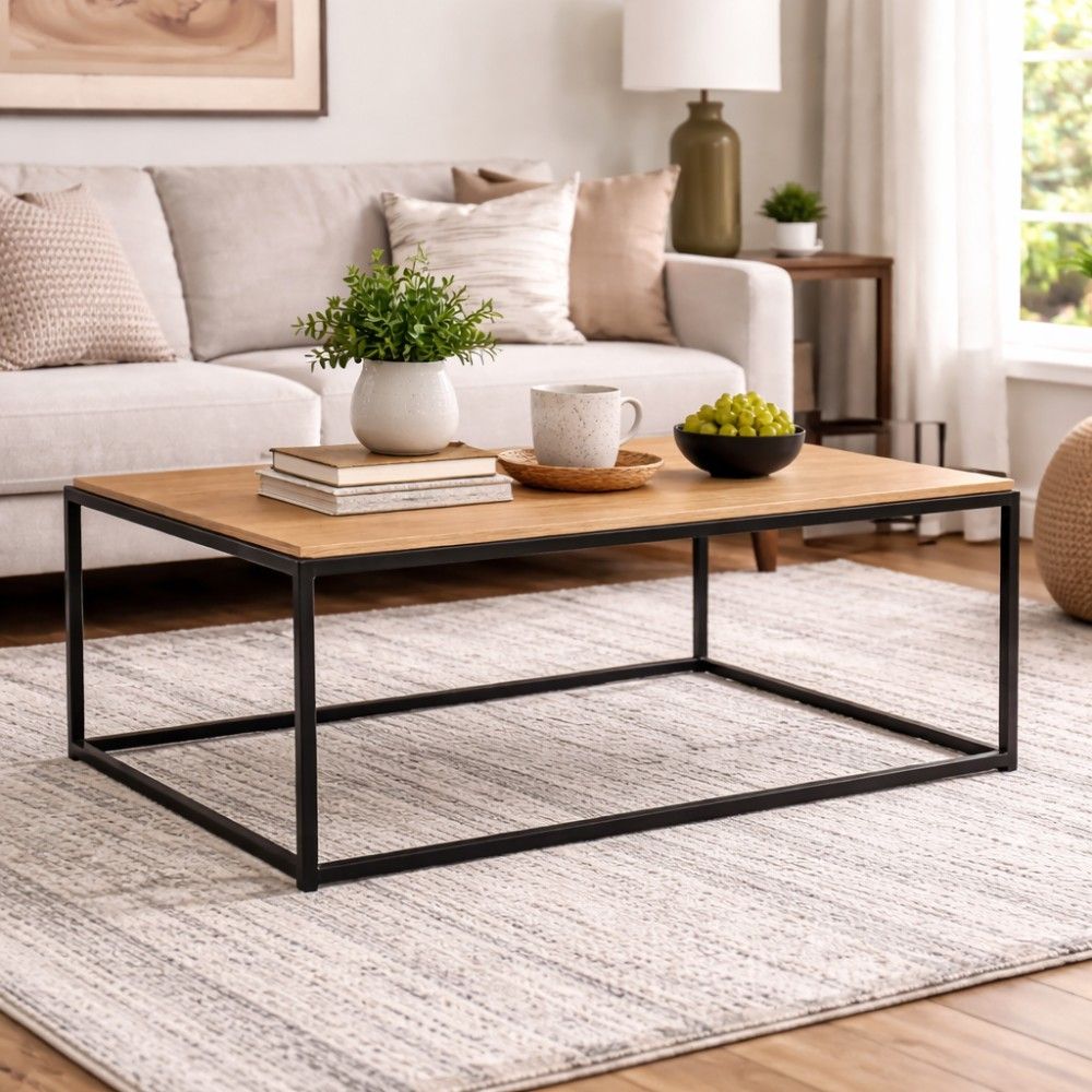 Bragg Bradford Coffee Table, Oak & Black
