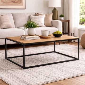 Bragg Bradford Coffee Table, Oak & Black