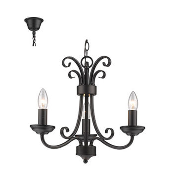3LT Chandelier Black E14 3x40w
