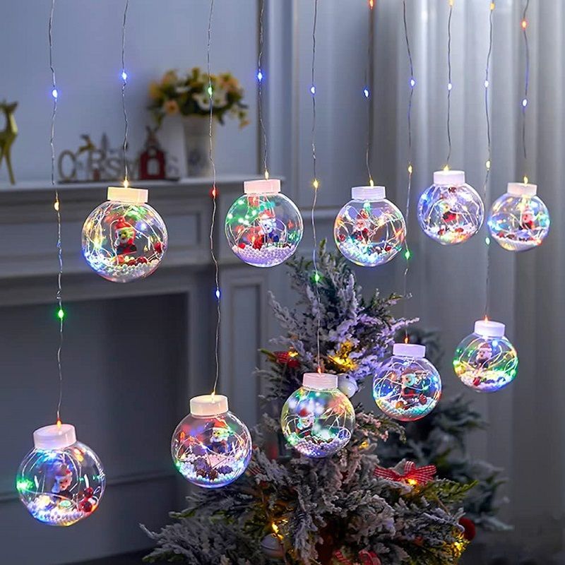 RGB Ball Shaped Santa LED Fairy Curtain Light - ZYF-18