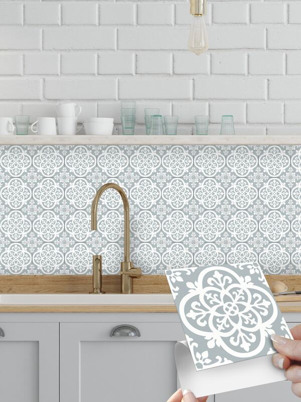 Vinyl Wall Tile Stickers Mint Green 10 X 10 CM