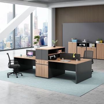 QandA Waze 2.4m 4 Seater Workstation with 4 Chairs