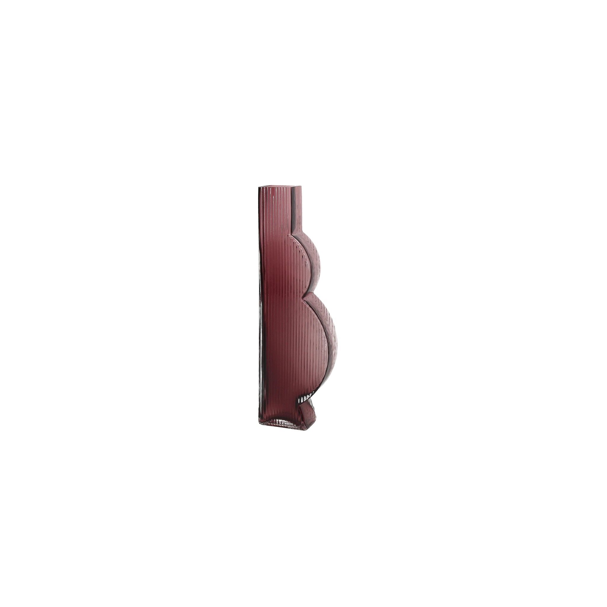 Andrea Fontebasso Tummy Vase Burgundy 35cm H