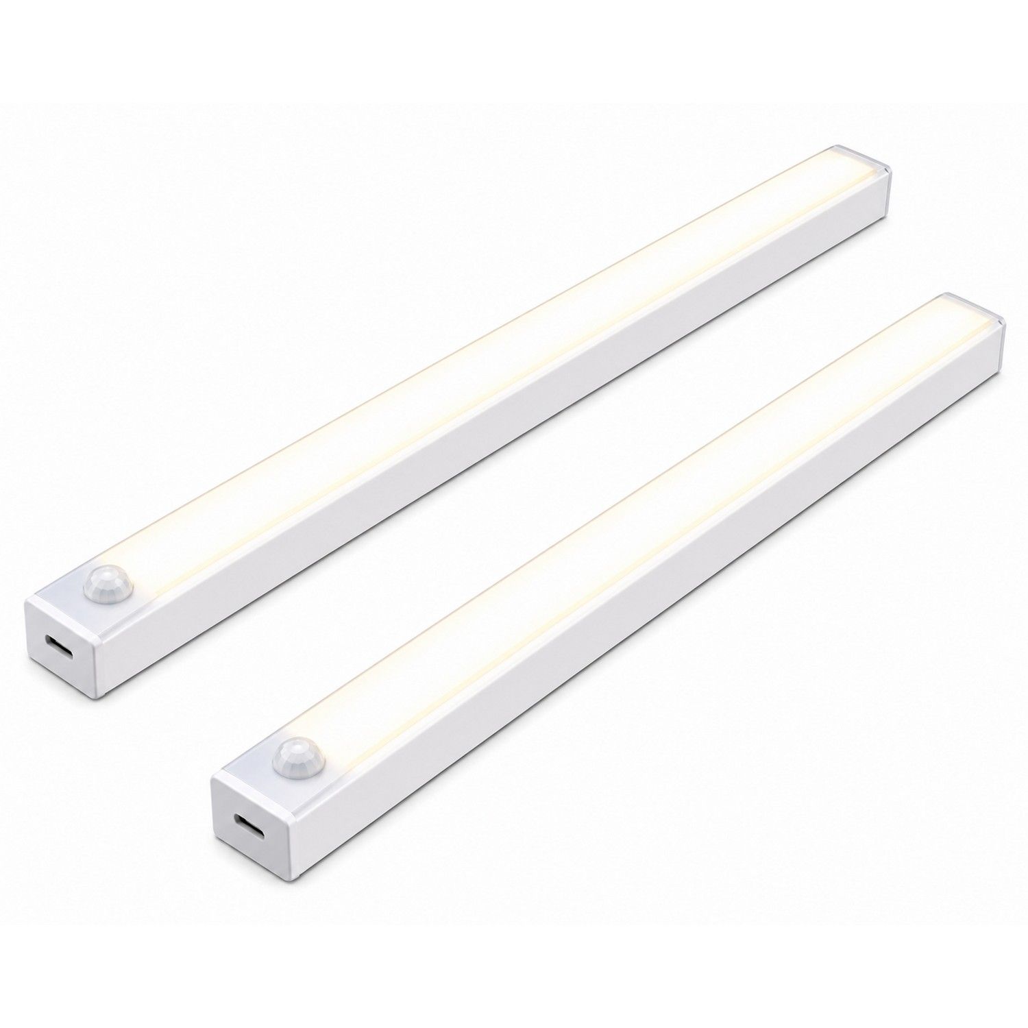 USB-C Rechargeable 500mm LED Motion Sensor Lights (2-Pack)