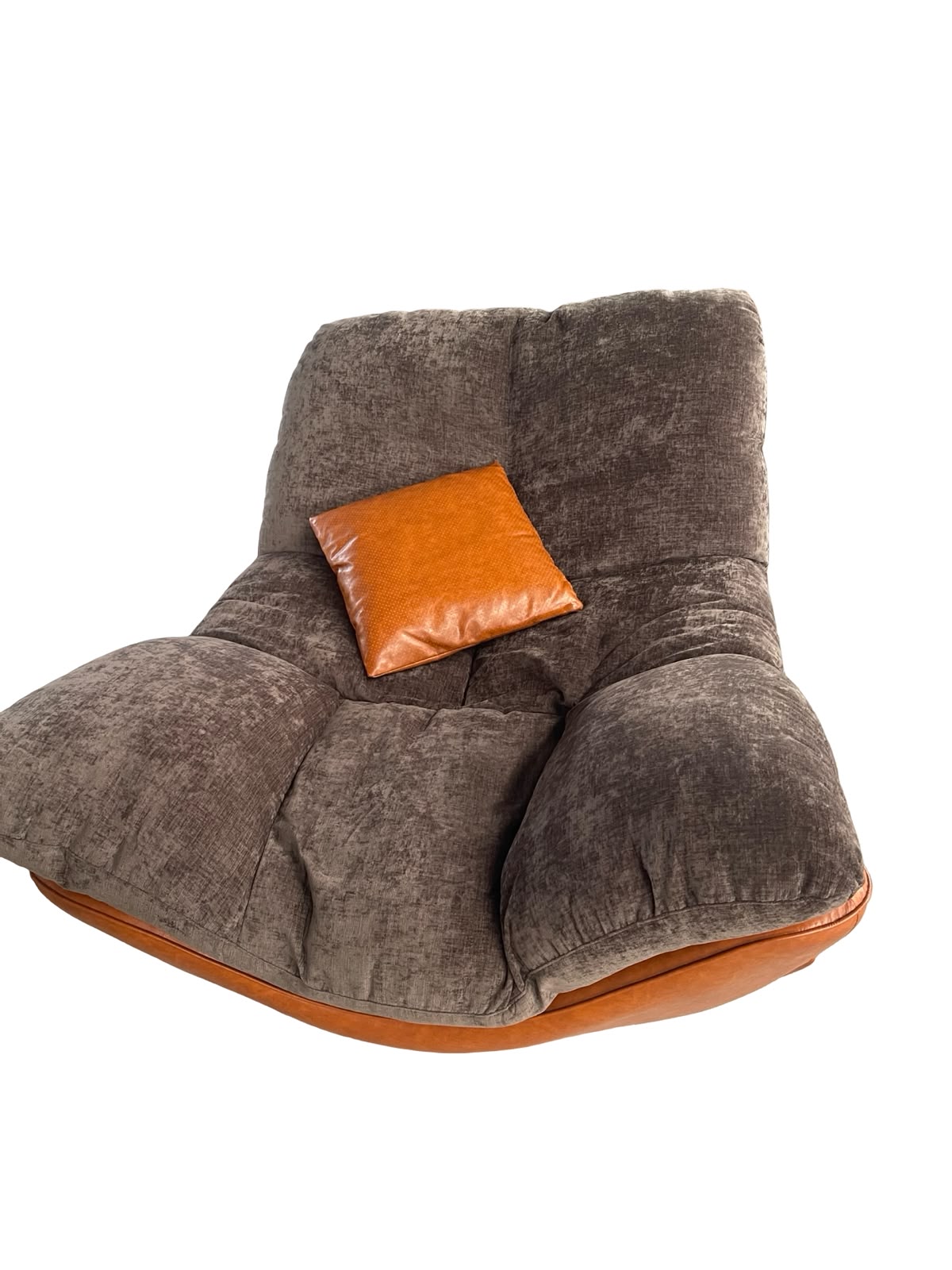 Modern Plush Lounging Rocker Chair with Accent Pillow