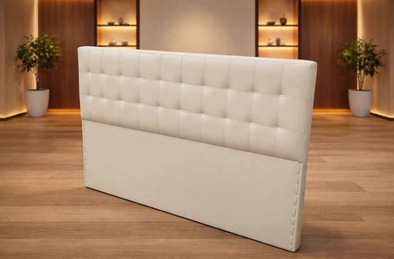 EFURN- Double Upholstered Headboard – Modern Tufted Design