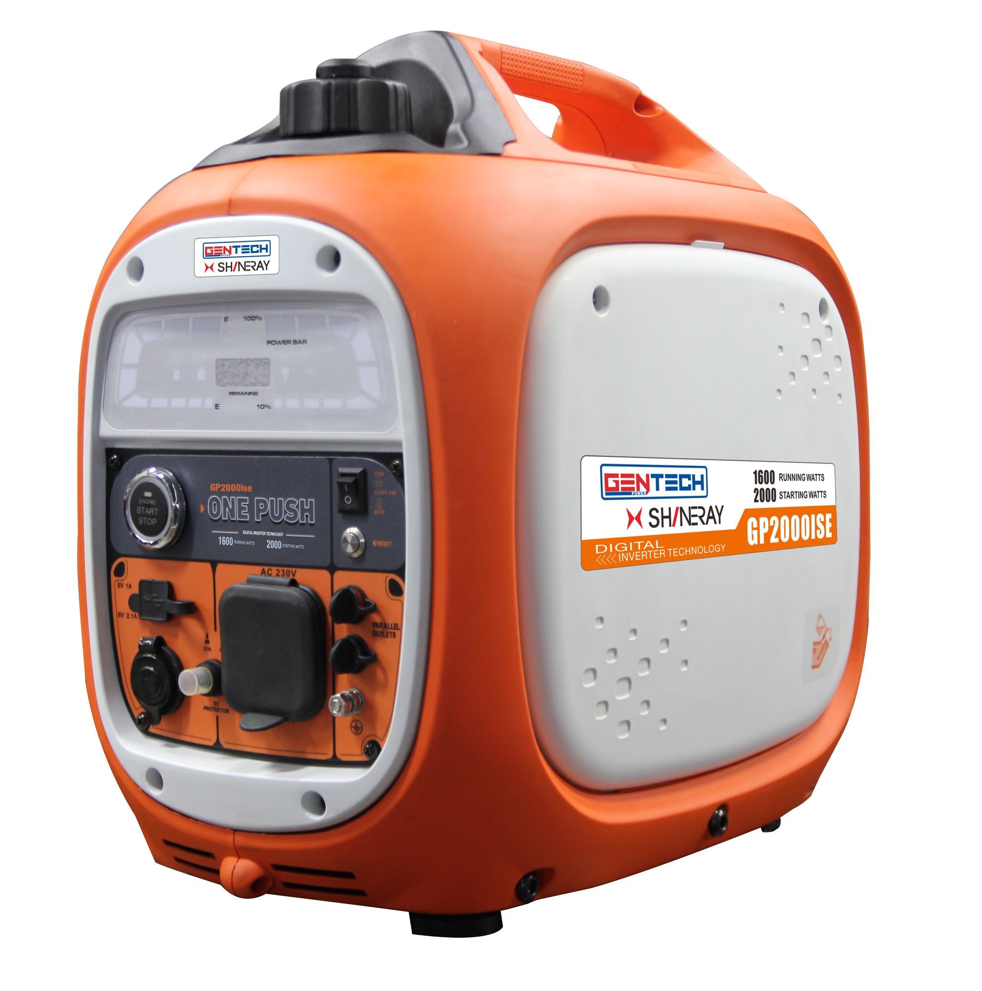 2KVA Pure Sinewave Electric Start Inverter Generator Orange