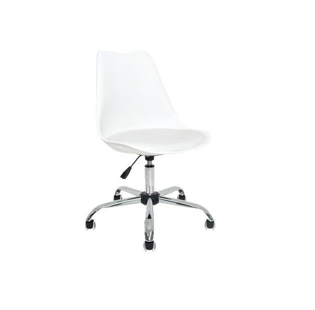 Replica Eames Chair with Wheels - White