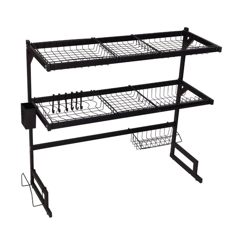 Compact - 2 Tier Over Sink Dish Drying Rack - 85CM