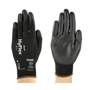 Ansell Sensilite Black PU Palm Coated Glove Pack of 6 - L