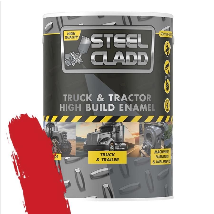 Steel Cladd Truck And Tractor Enamel Mf Red 5L
