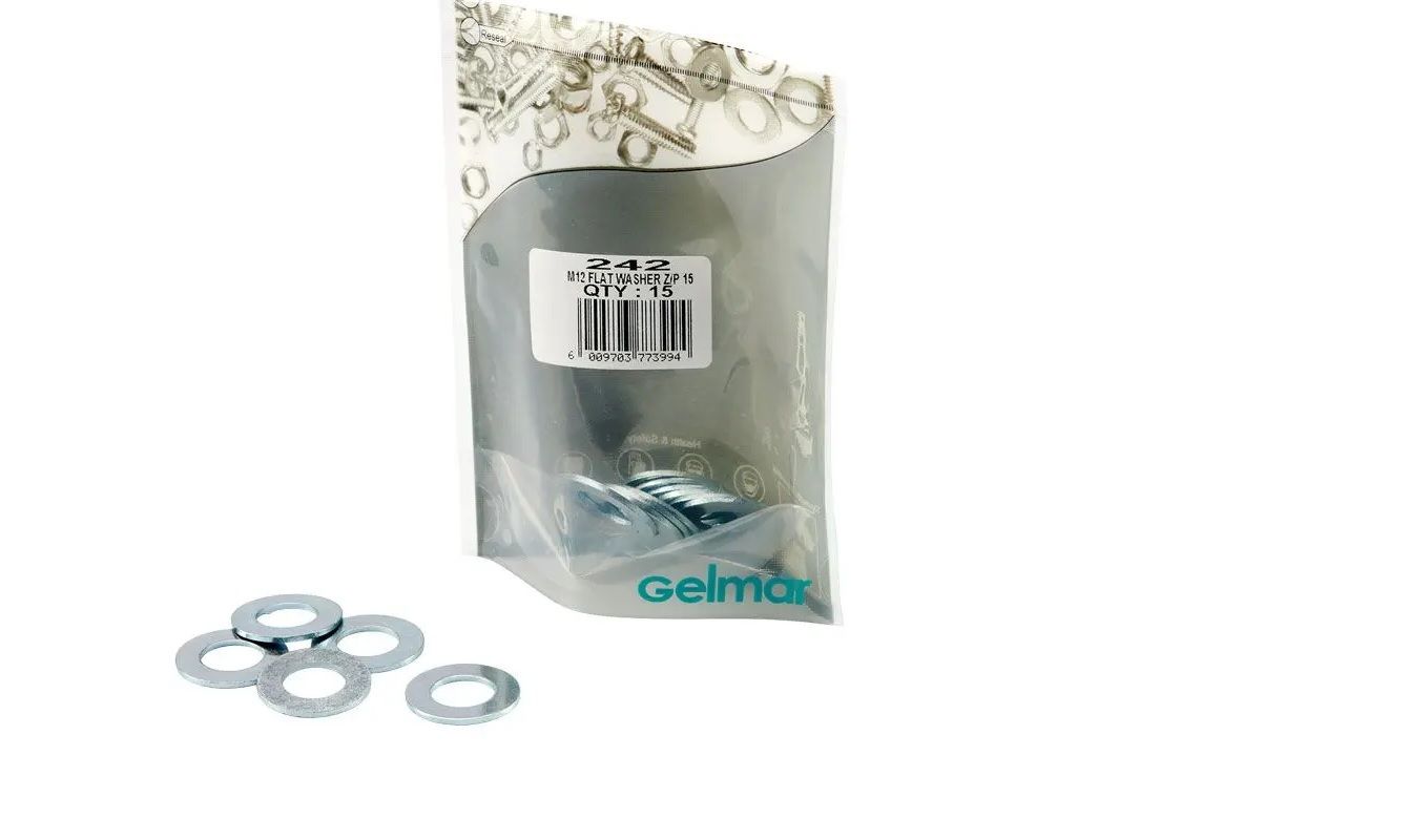 Flat Washers, M12 x 24mm, 15 Pieces (4 pack) BY WOODLY