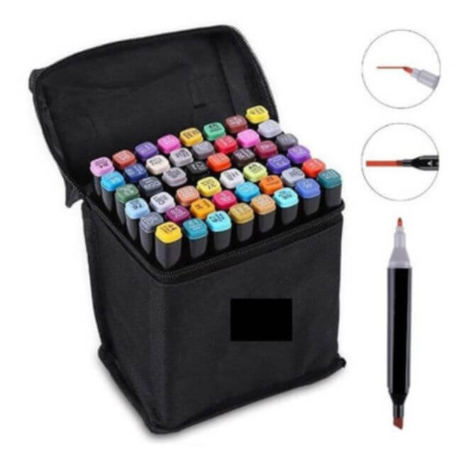 80Pcs Art Sketch Drawing Twin Marker Painting Pen Set