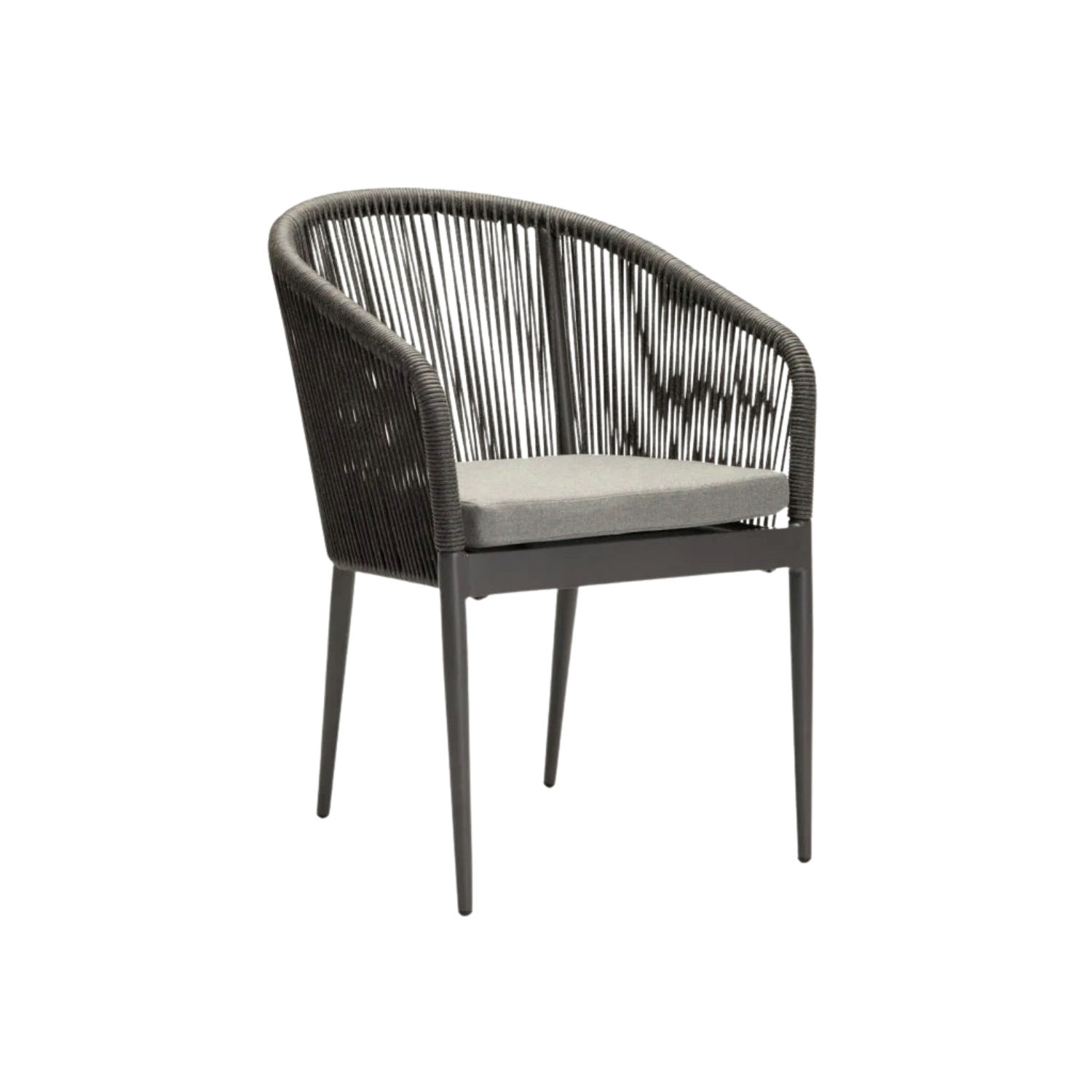 Outdoor Rattan Style Garden Chair - Dark Grey