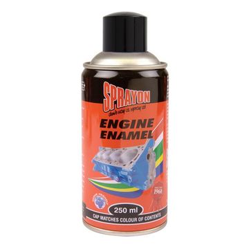 Sprayon - Spray Paint Engine Enamel - Gloss Black - 250ml - Bulk Pack of 4